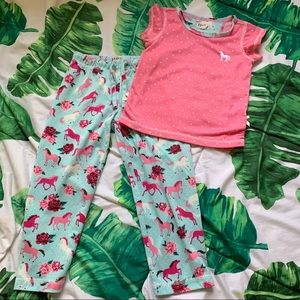 Hatley light blue/pink unicorn pyjama set kids